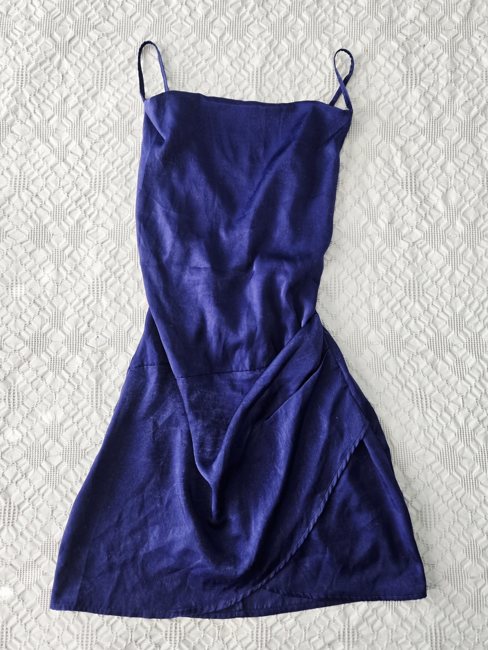 Superdown Indigo Cowlneck Cocktail Dress